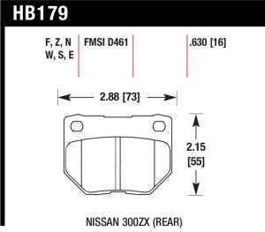 Subaru WRX Brake Pad Sets - Rear - Hawk Performance - HPS Performance Street Compound - `06-`07